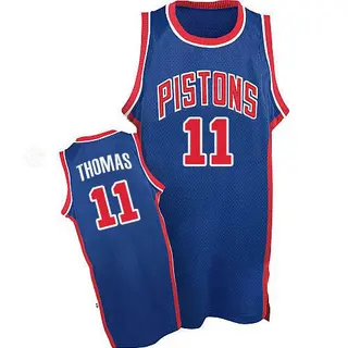 Men's Isiah Thomas Detroit Pistons Blue Throwback Jersey - Authentic