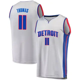 Men's Isiah Thomas Detroit Pistons Gray Alternate Jersey - Statement Edition - Fast Break