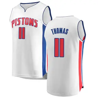 Men's Isiah Thomas Detroit Pistons White Jersey - Association Edition - Fast Break