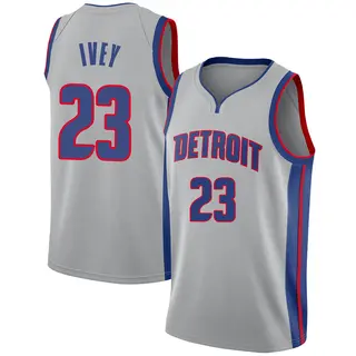 Men's Jaden Ivey Detroit Pistons Silver Jersey - Statement Edition - Swingman