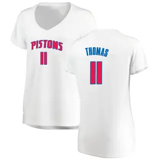 Women's Isiah Thomas Detroit Pistons White Jersey - Association Edition - Fast Break