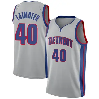 Male Bill Laimbeer #40 Detroit Pistons Swingman Throwback White