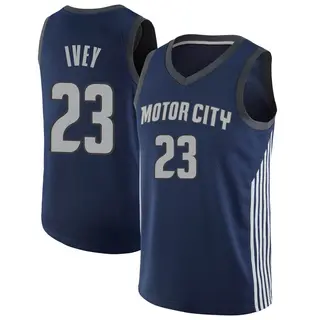 Youth Jaden Ivey Detroit Pistons Navy Jersey - City Edition - Swingman